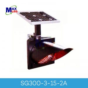 300mm Solar LED Warning Light Malaysia - SG300-3-15-2A | LED Traffic Signal Lights | Max LED Display Technologies (M) Sdn Bhd